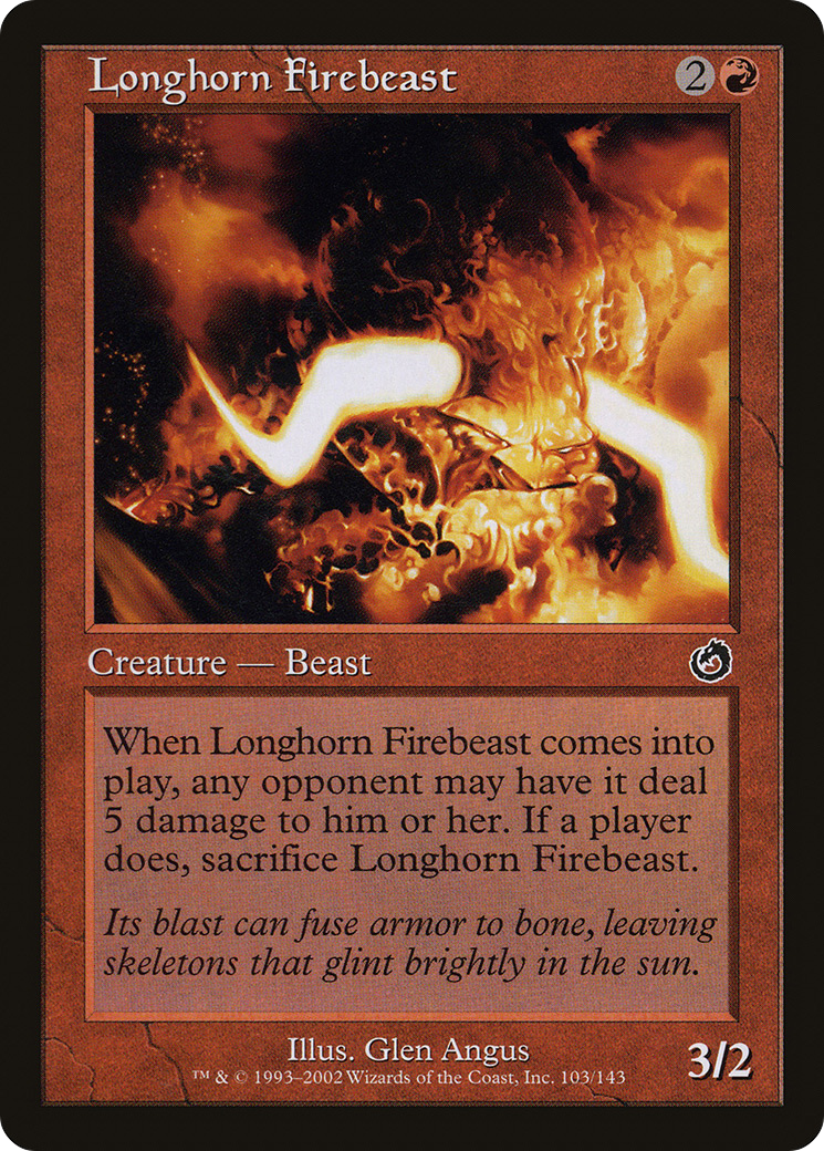 Longhorn Firebeast (103) Foil - Torment