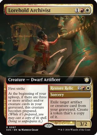 Lorehold Archivist // Restore Relic (Extended Art) (097) - Commander: Secrets of Strixhaven