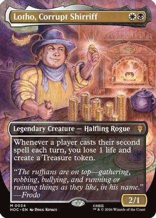 Lotho, Corrupt Shirriff (Borderless) (034) Foil - The Hobbit: Eternal-Legal