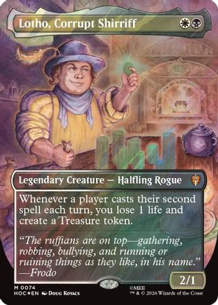 Lotho, Corrupt Shirriff (Borderless) (074) Surge Foil - The Hobbit: Eternal-Legal