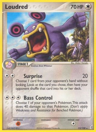Loudred (23) Reverse Holofoil - Crystal Guardians