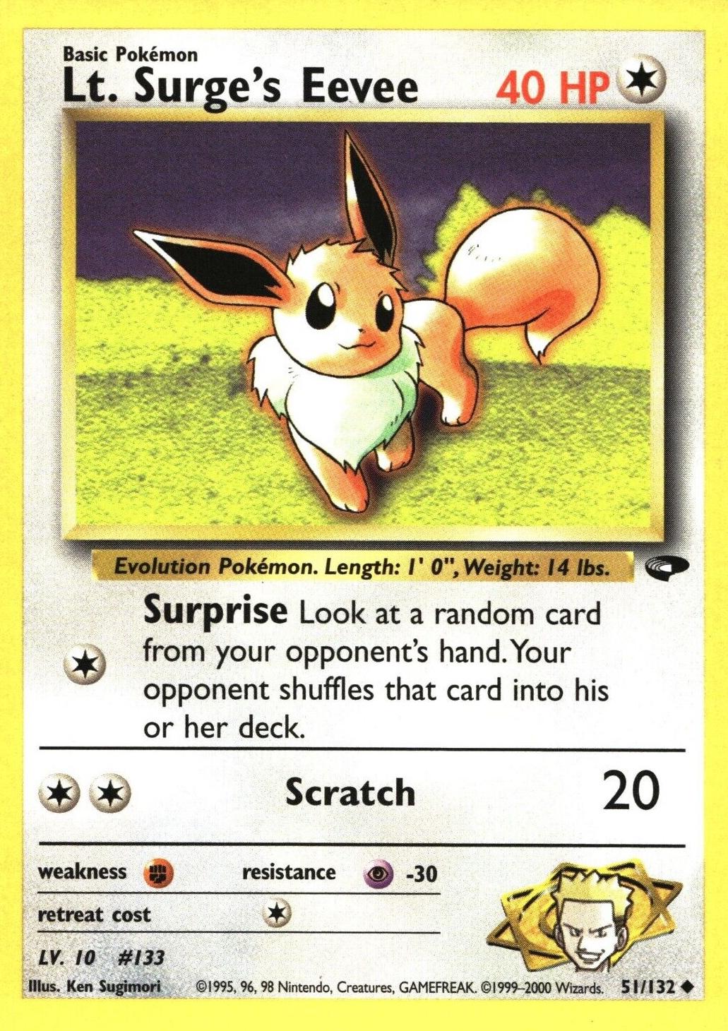 Lt. Surge's Eevee (51) (Unlimited) - Gym Challenge