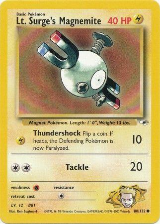 Lt. Surge's Magnemite (80) (Unlimited) - Gym Heroes