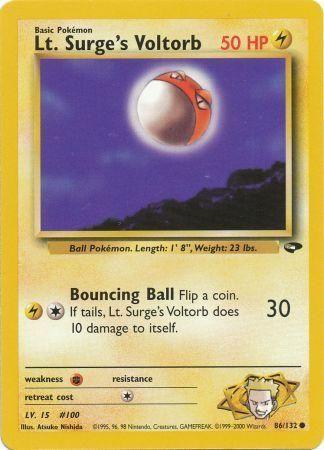 Lt. Surge's Voltorb (86) (Unlimited) - Gym Challenge
