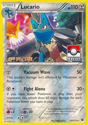 Lucario (Pokemon League) [4th Place] (63) Reverse Holofoil - League & Championship Cards
