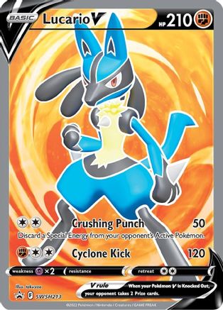 Lucario V (Full Art) (SWSH213) Holofoil - Black Star Promos