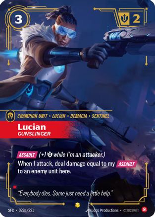 Lucian – Gunslinger (Alternate Art) (028a) Foil - Spiritforged