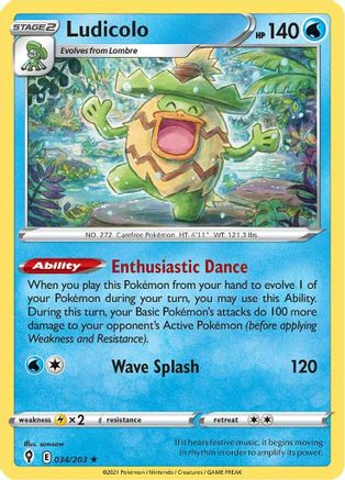 Ludicolo (34) Holofoil - Evolving Skies