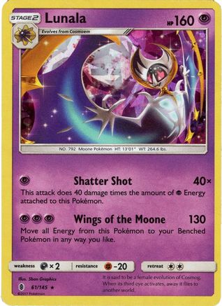 Lunala (Cracked Ice Holo) (Deck Exclusives) (61) Holofoil - Guardians Rising