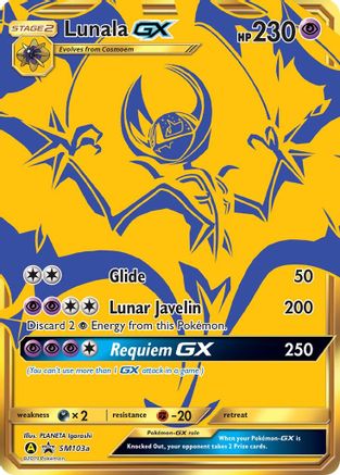 Lunala GX (Gold) (SM103a) Holofoil - Black Star Promos