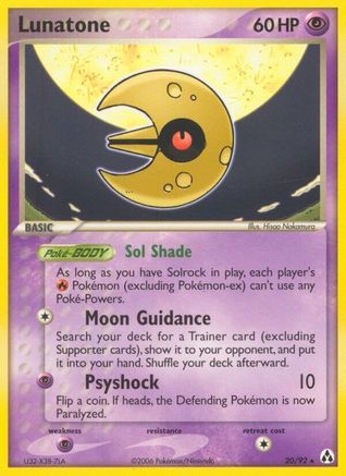 Lunatone (20) Reverse Holofoil - Legend Maker