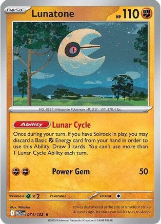 Lunatone (Non-Holo) (Deck Exclusives) (74) - Mega Evolution