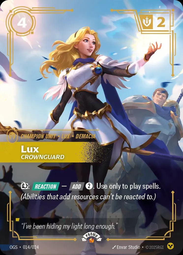 Lux – Crownguard (014) Foil - Riftbound Promotional Cards