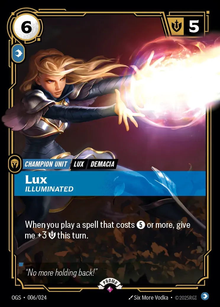 Lux – Illuminated (006) Foil - Riftbound Promotional Cards