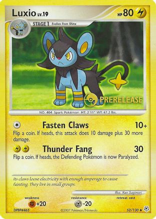 Luxio (Prerelease) (52) - Nintendo Promos