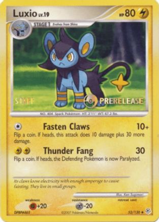 Luxio (Prerelease) [Staff] (52) - Nintendo Promos