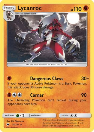 Lycanroc (75) Holofoil - Burning Shadows