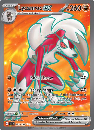 Lycanroc ex (Full Art) (241) Holofoil - Paldea Evolved
