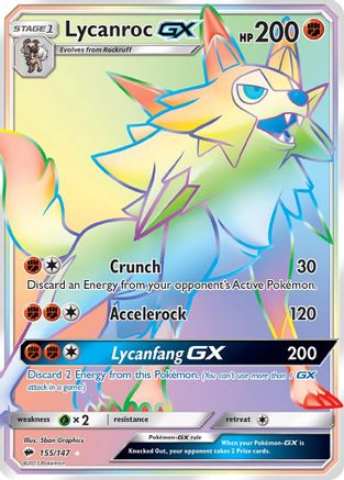 Lycanroc GX (155) Holofoil - Burning Shadows