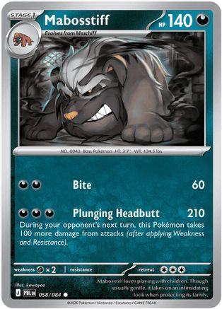 Mabosstiff (58) Reverse Holofoil - Pitch Black