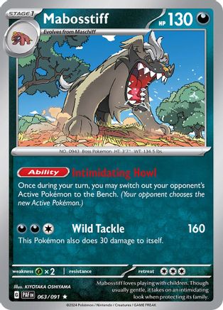 Mabosstiff (63) Reverse Holofoil - Paldean Fates