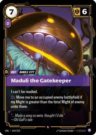Maduli the Gatekeeper (144) Foil - Unleashed
