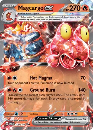 Magcargo ex (29) Holofoil - Twilight Masquerade
