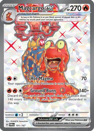 Magcargo ex (Full Art) (191) Holofoil - Twilight Masquerade
