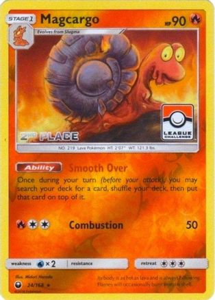 Magcargo (League Challenge) [2nd Place] (24) Reverse Holofoil - League & Championship Cards