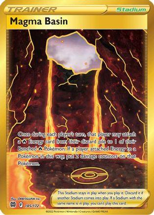 Magma Basin (Gold) (185) Holofoil - Brilliant Stars