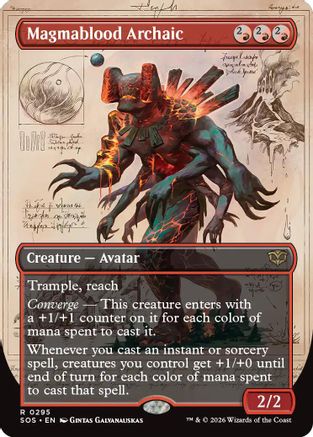 Magmablood Archaic (Borderless) (295) - Secrets of Strixhaven