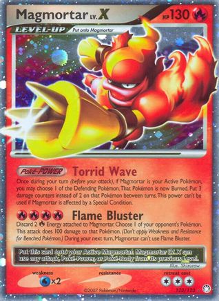 Magmortar Lv.X (123) Holofoil - Mysterious Treasures