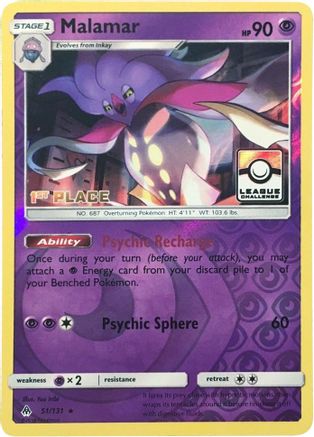 Malamar (League Challenge) [1st Place] (51) Reverse Holofoil - Forbidden Light