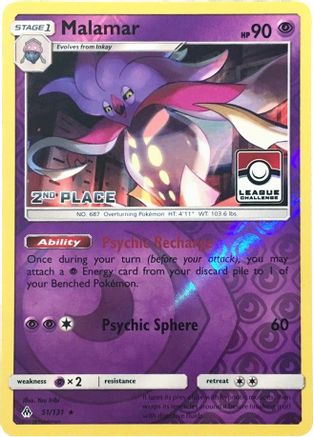 Malamar (League Challenge) [2nd Place] (51) Reverse Holofoil - League & Championship Cards