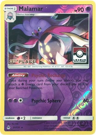 Malamar (League Challenge) [3rd Place] (51) Reverse Holofoil - League & Championship Cards