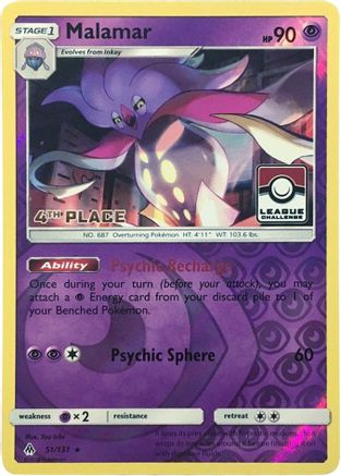 Malamar (League Challenge) [4th Place] (51) Reverse Holofoil - Forbidden Light