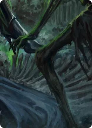 Malice, Domina of the Dead // Levia, Shadowborn Abomination Double Sided Art Card (Bottom Right) - GEM Pack