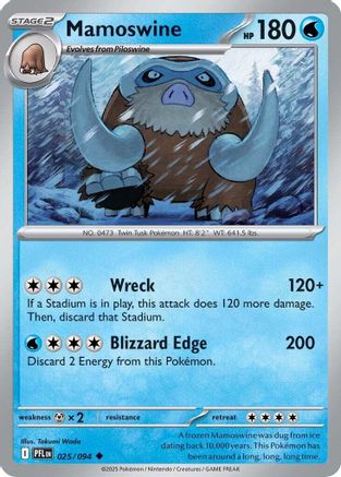 Mamoswine (25) Reverse Holofoil - Phantasmal Flames