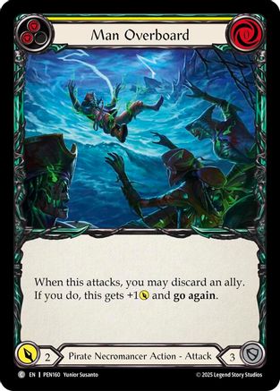 Man Overboard (Yellow) (PEN160) Rainbow Foil - Compendium of Rathe