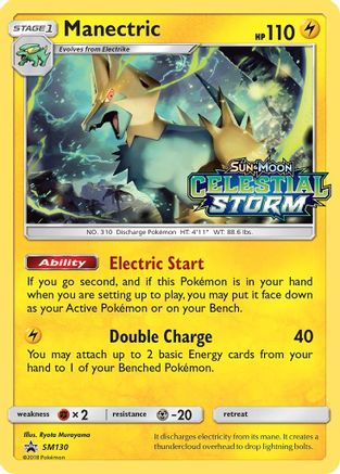 Manectric (Prerelease) (SM130) Holofoil - Black Star Promos
