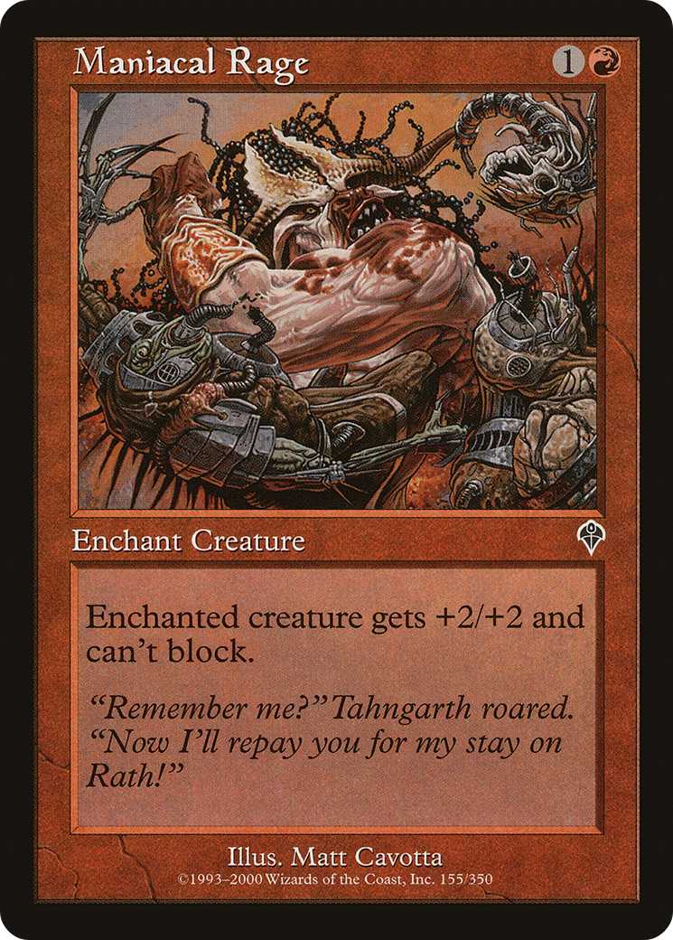 Maniacal Rage (155) Foil - Invasion