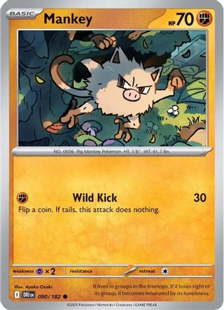 Mankey (90) Reverse Holofoil - Destined Rivals