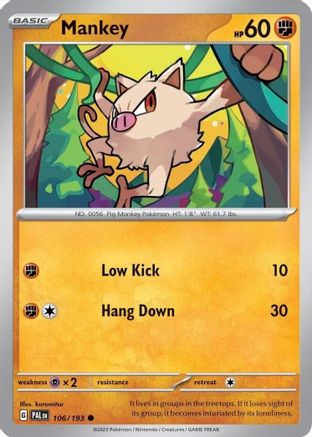 Mankey (Cosmos Holo) (106) Holofoil - Miscellaneous Cards & Products