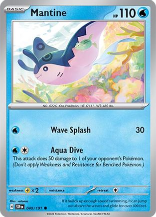 Mantine (40) Reverse Holofoil - Surging Sparks