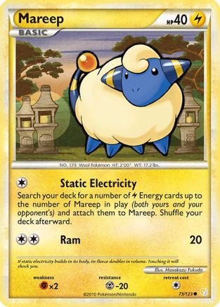 Mareep (73) Reverse Holofoil - HeartGold & SoulSilver