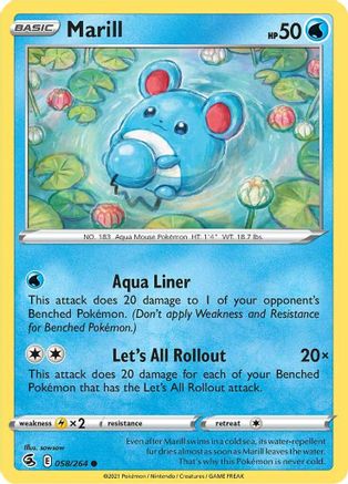 Marill (58) Reverse Holofoil - Fusion Strike