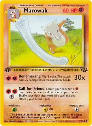 Marowak (39) (1st Edition) - Jungle