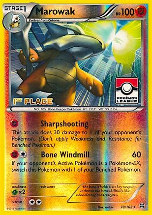 Marowak (Pokemon League) [1st Place] (78) Reverse Holofoil - League & Championship Cards