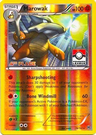 Marowak (Pokemon League) [4th Place] (78) Reverse Holofoil - BREAKthrough