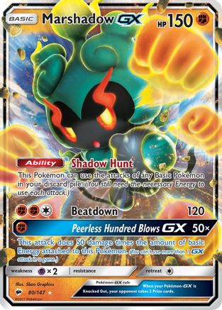 Marshadow GX (80) Holofoil - Burning Shadows